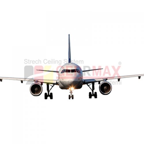 Uçak ve Gökyüzü Gergi Tavan Görselleri