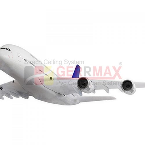 Uçak ve Gökyüzü Gergi Tavan Görselleri