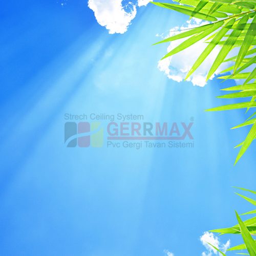 Uçak ve Gökyüzü Gergi Tavan Görselleri