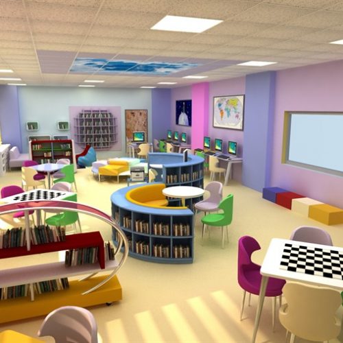 Z Kütüphane Gergi Tavan